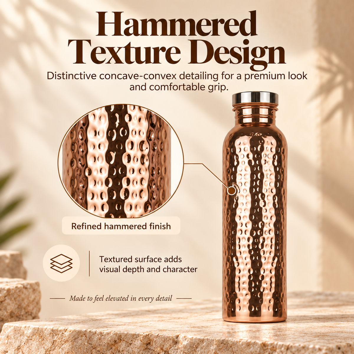 Hammered Copper Thermal Bottle